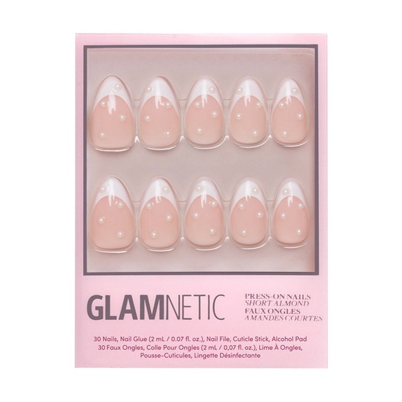 Glamnetic French Pearl Press-On Nails - Almond, Reusable, Long Wear/ New/Sealed - Picture 2 of 5